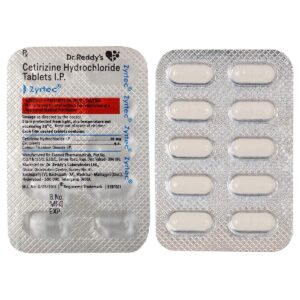 Cetirizine (Zyrtec) 10mg – Powerful 24-Hour Allergy Relief