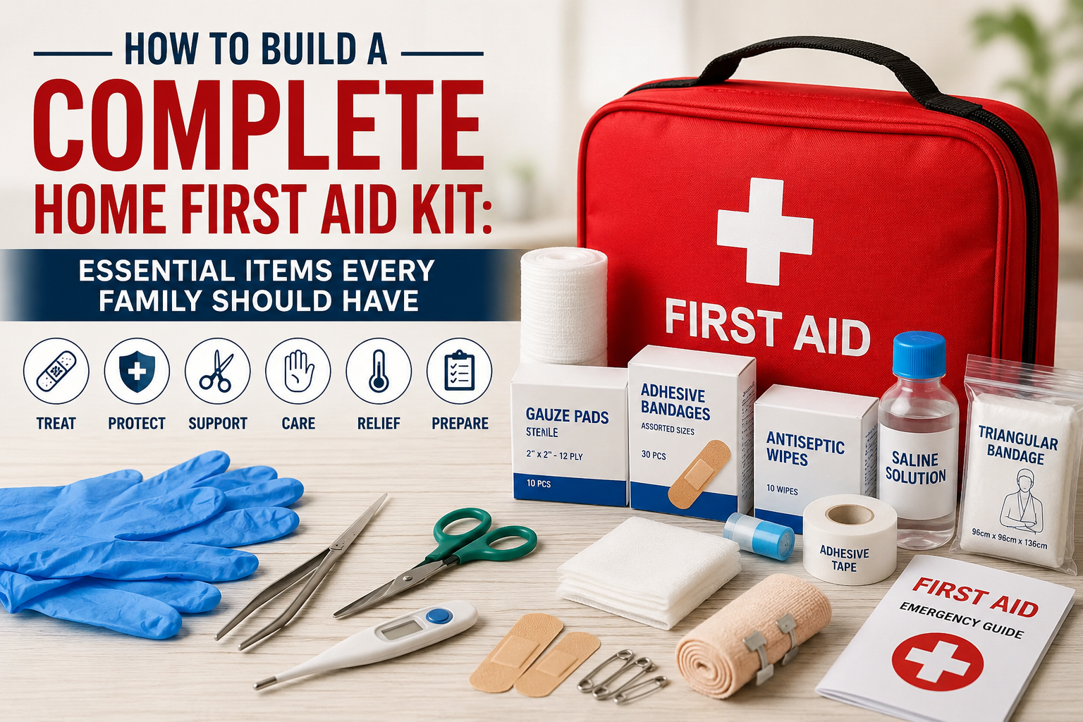 Read more about the article How to Build a Complete Home First Aid Kit: Essential Items Every Family Should Have